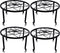 yosager 4 Pack Metal Plant Stands for Flower Pot, Heavy Duty Black