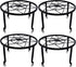 yosager 4 Pack Metal Plant Stands for Flower Pot, Heavy Duty Black