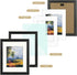 Golden State Art 11x14 Photo Frame with Mat for 8x10 Pictures, Real Glass, Silver-Beige with Black-Dark Brown Panel