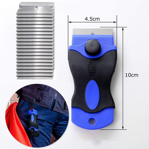 SRTXJUZD 2PACK 30Pcs Razor Blade Scraper Tool with Stainless Steel Blades for Glass Stovetops Cooktop Ceramic Metal