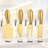 Patelai 4 Pieces Stainless Steel Cheese Knives Set, Cheese Tools with Cheese Slicer and Cheese Cutters for Kitchen (Gold)
