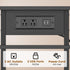 3 Asgolion Side Table with Charging Station, Skinny Nightstand with USB Ports and Outlets, Tier Narrow End Table