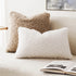 Set 2 12"x20" Foindtower of Curly Teddy Wool Faux Fur Pillow Covers Decorative Boucle Textured Lumbar Throw Pillow