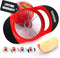 SCHVUBENR 3.5 Inch Apple Slicer, Professional Stainless Steel Apple Cutter, Super Sharp with 8 Blades, Red