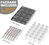 24 386 4 11.25" 17.5" SpaceAid Spice Drawer Organizer with Spice Jars, Spice Labels, Tier Seasoning Rack Tray Insert