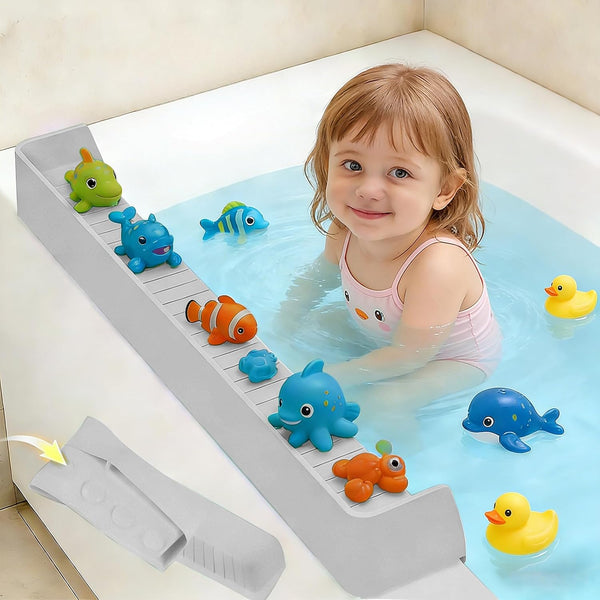 TYASDBA Splash Guard for Bathtub Kids - Silicone Bathtub Splash Guard with 11