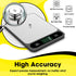 Food Scale, Digital Kitchen Scale 10kg/22lb for Baking Cooking Coffee, 6 Units with Tare Function, LCD Display.