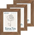 5x7 Picture Frame 3 Pack with HD Glass - Brown Walnut, Natural