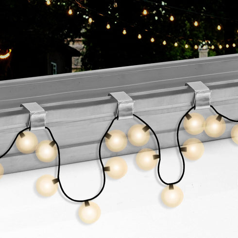 EATAKWARD 150 0.8'' 0.6'' PCS Christmas Lights Gutter Hooks, x Galvanized Holiday Lighter Roof Hooks, Light Clips Xmas