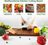 Sapevora Set 14.2x9.4IN &11X7.1IN Solid Teak Wood Cutting Board One Piece Non Glued Large Thick Crack Resistant Wooden