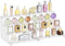 Lifewit 4 Tier Clear Display Risers Stand, Plastic Organizers for Figures, Cupcake, Perfume, 12inch, 2pack