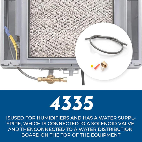 4335 Feed Tube with Sleeve for Aprilaire Humidifiers, Includes #4004 in-Line Strainer, Humidifier Parts & Accessories
