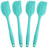Silicone Spatula Set, 4-piece, Heat-Resistant Non-stick Rubber with Stainless Steel Core, Light Blue