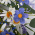 VioletEverGarden 20 Inch Spring Wreath for Front Door, Violet Blue and White Daisy Floral Decor