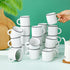 24 (5.07 oz) Uiifan Pcs Ceramic White Coffee Mugs Bulk Vintage Espresso Mug Mini Tea Cups for Home Travel with Handle
