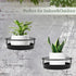 ARTORA 2 Pack Wall Mounted Plant Holder, Metal Flower Pot Wall Hanging Shelf Black Indoor Outdoor Decorative Floating