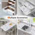 Shelf and Drawer Liner for Kitchen Cabinet - Non Adhesive Washable Liner for Cabinets, Dresser, Cupboard Drawers, White