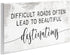 Stupell Industries Distressed Motivational Quote: Difficult Roads to Beautiful Destinations