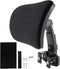 Black Mesh Office Chair Headrest Attachment, Adjustable Height Angle Head Support Cushion for Ergonomic Office Chair