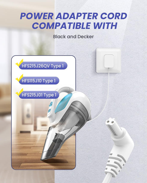 15V Charger for Black and Decker 90627870 Dustbuster Handheld Vacuum, Power Adapter S003AQU1500015