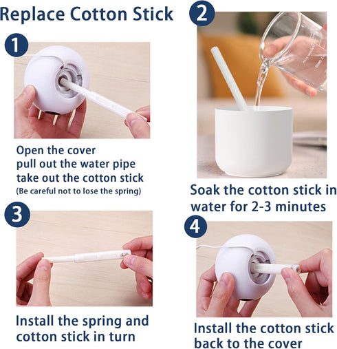 Humidifier Filters Sticks 3.66'' Replacements, Cotton Stick for INVODA Mini Cool Mist Humidifiers (12PCS)
