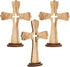 Juvale 3-Pack Wooden Cross Baptism Centerpieces, 6 x 2 x 9 In Brown Rustic Wood for Baptism Decor & First Communion