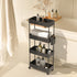 Pipishell Slim Storage Cart with Wheels, Bathroom Organizer for Small Spaces, Rolling Cart for Bathroom, Black