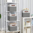 Temary 4 Pack Cube Storage Bins, 11×11 Fabric Storage Baskets with Handles, Collapsible for Shelf