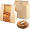10 Pack Large Paper Bread Bags for Homemade Sourdough Loaves with Window for Gift Giving, 13.7x8.2x3.5 inch