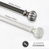 Kenney - 71631 Rachel Standard Decorative Window Curtain Rod, 28 to 48-Inch, Italian Pewter