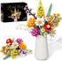 Flowers Bouquet Building Set, 1070PCS Wildflower Botanical Collection, Artificial Plant Flower Kit for Home Decor