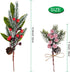 18 MIAHART Pcs Christmas Picks Artificial Pine Branches Red Berry Stems Pine Picks Spray with Pine Cone Apples Holly