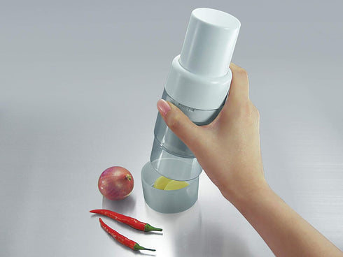 Mini Chopper, Compact Manual Food Chopper Cutter Mincer for Garlic Nuts Ginger Herbs Parsley Chili Peppers Mushroom,