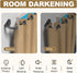 Black Wrap Around Curtain Rods for Windows 48 to 84 inch, 5/8 inch Industrial Telescoping Curtain Rod, Blackout Curtain Rods for Bedroom & Outdoor, Adjustable from 30 to 88 Inches, Matte Black by GXOACKJ