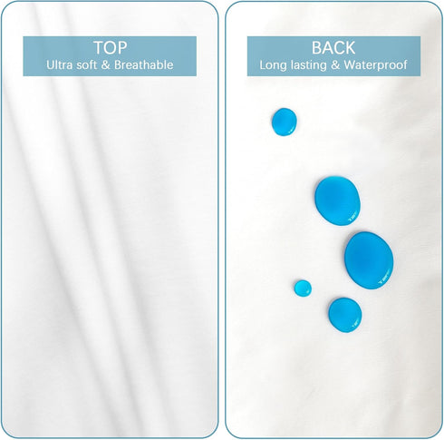 Body Pillow Protector Waterproof 2 Pack Body Pillow Cover with Zipper 21"x 55" Body Pillow Case White Pillowcase Encasement Machine Washable by Biloban