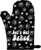 Twisted Wares Funny Oven Mitts, Let's Get Baked, Cotton Canvas Pot Holder, Kitchen Gifts