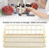 Wire Mesh Basket, Golden Desktop Metal Storage Tray for Home Cosmetic Stationery (9.6 x 6.5 x 2.6in)