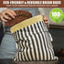 Mosucoirl 2 Pack, Beeswax Bread Bags Reusable Bread Storage Boxes for Homemade Sourdough, Cotton Food Bags Loaf