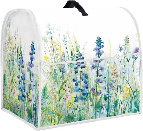 Dust Cover for Tilt Head 6-8 Quart Kitchen Stand Mixer, Easy to Clean with Pockets, Blue Green Floral