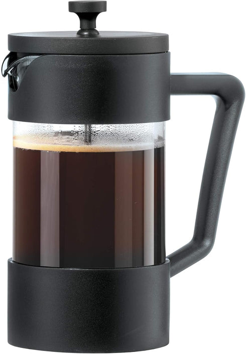 Oggi Borosilicate Glass French Press Coffee Maker, 34oz - 8 Cup Capacity, Stainless Steel Lid & Plunger