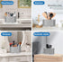 Detachable Large Electric Toothbrush Holders for Bathroom Organizer Countertop, Brushed Nickel Storage Caddy for Family
