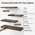 Brown,Set 3) BAYKA Floating Shelves for Wall, Book Shelf for Bedroom, Wall Decor Shelves for Living Room Kitchen, Wood