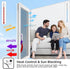 Window Privacy Film with Free Installation Tools, One Way Daytime Static Cling Reflective Heat Control