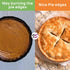 CARGEN Pie crust Shield, Adjustable Pie Crust Covers for Edges of Pie Silicone Pie Crust Protectors when Baking Pie Baking Accessories 2 Pieces Red and Blue by CARGEN