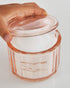 3 1/2" 4" HOME-X Depression Style Pink Glass Salt Cellar with Lid, Retro Kitchen Decor, Wedding Gift - H x D