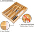 Silverware Organizer Bamboo Kitchen Drawer, Utensil Holder Cutlery Organizer Tray