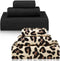6 Pcs Bathroom Leopard Towel Set 2 Bath Towels 2 Hand Towels