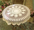 Hetao 100% 35 Inch Cotton Handmade Crochet Round Tablecloth Doilies Lace Table Covers,Beige
