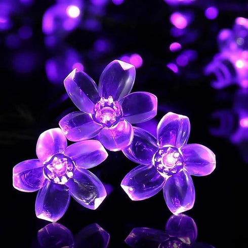 LIGHTOP 30LED Flower Battery Operated String Lights Cherry Blossom Fairy Lights Indoor Outdoor Waterproof for Garden