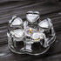 Sun's Tea Universal Solid Crystal Glass Teapot Warmer, Tealight Warmer, Candle Never Flames Out